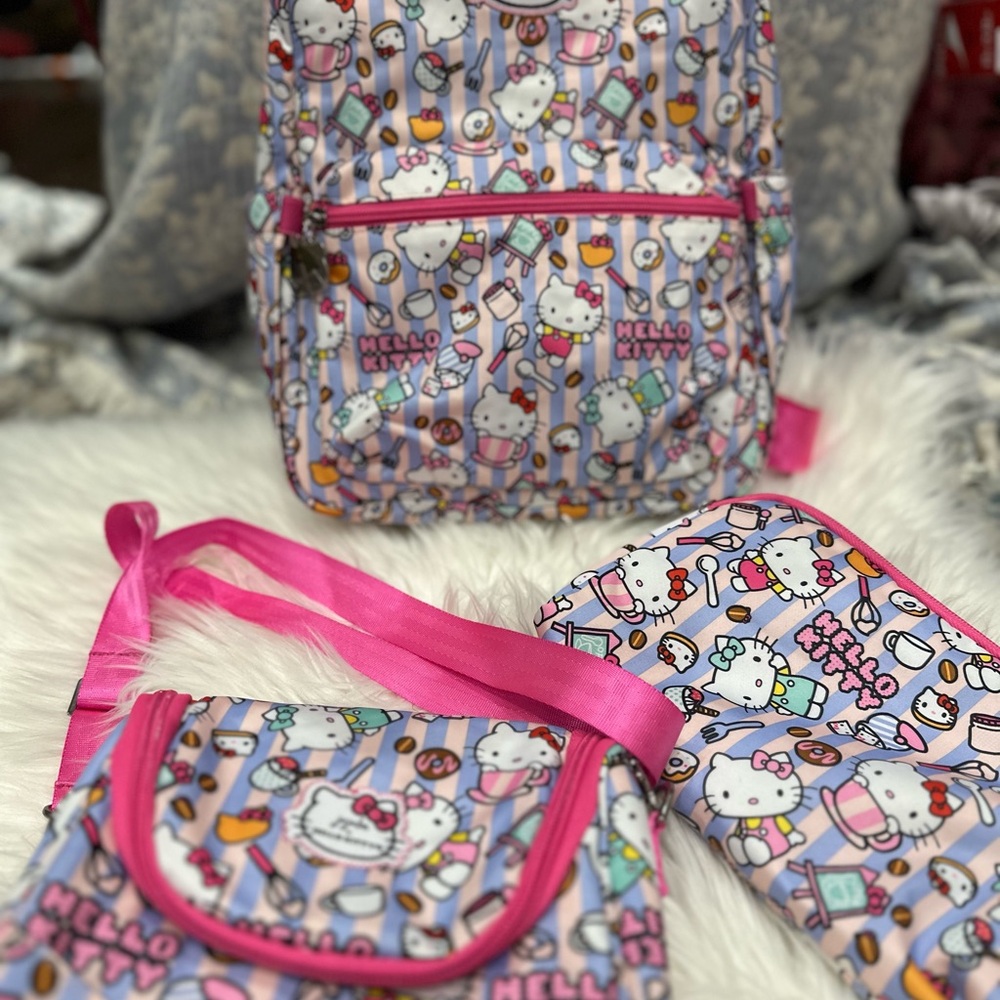 Ju-Ju-Be Hello Kitty Kids Bag Set - Pink and White